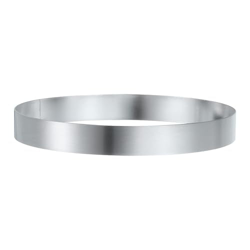 Round Cake Ring 5.9 x 1 Inch Seamless Stainless Steel Pastry Mousse Dessert Ring Mirror Coating for Baking Cooking English Muffins Crumpet Making Tool