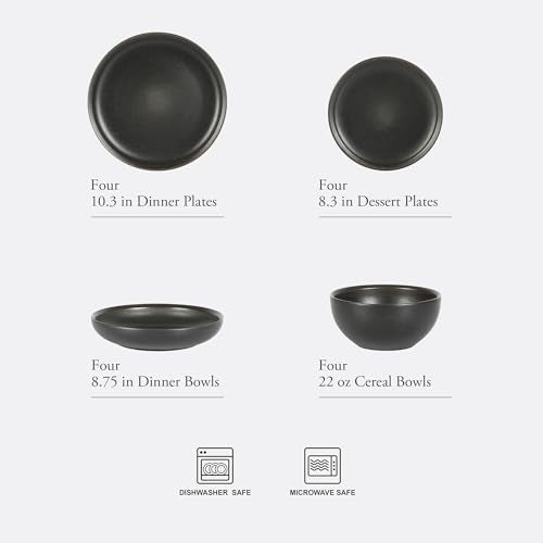 Beckett Stoneware Matte Reactive Glaze 16 Piece