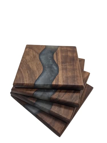 Wood Coaster Set for Drinks (4 Count)