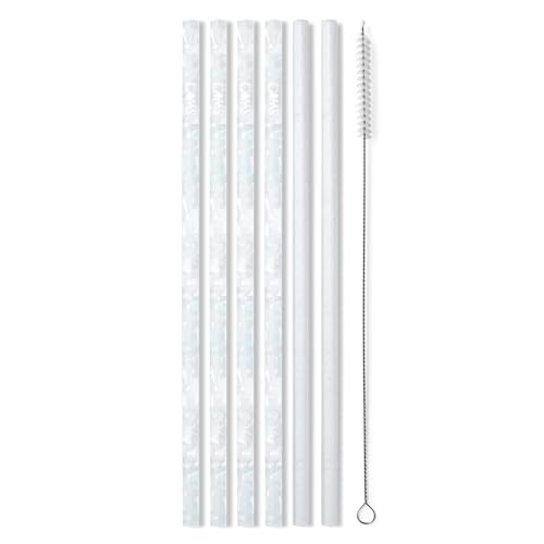 Reusable Straw Set with Cleaning Brush (6 Count)
