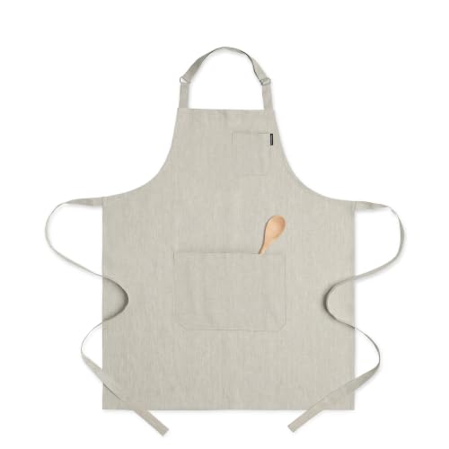 100% Linen Apron Light Natural