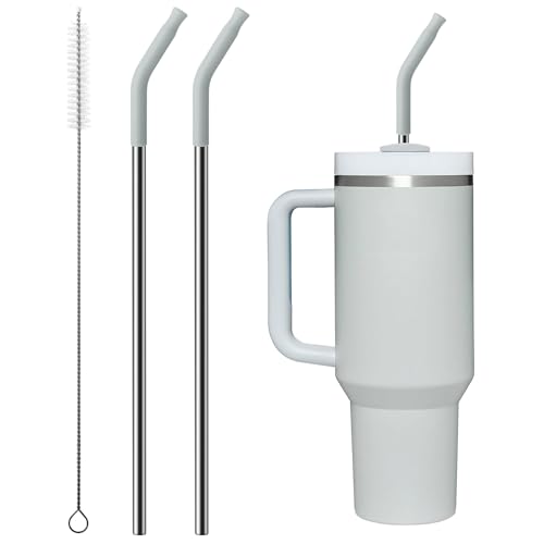 Metal Straw with Silicone Tip for 40oz Stanley Cup