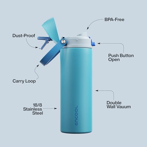 Insulated Water Bottle with Straw
