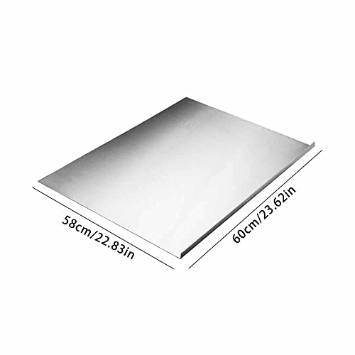 Large Cutting Board 304 Stainless Steel Cutting Board Metal Baking Mat Non Stick Thick Board Cutting Fruit Vegetable Meat Kneading Rolling Bread Pizza Biscuits Dough Sturdy Kitchen