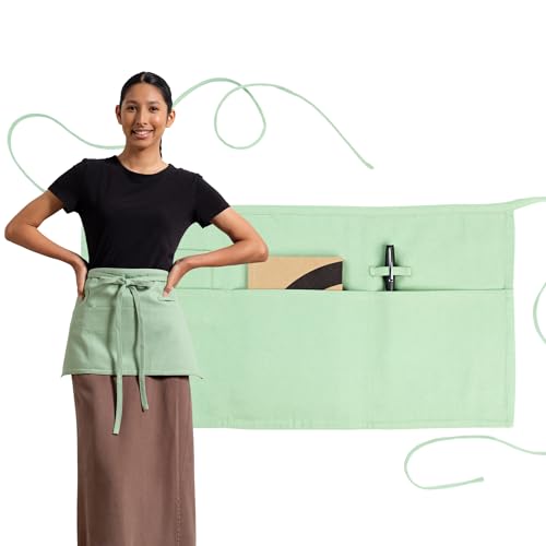 Chef Waist Aprons for Women with Pockets