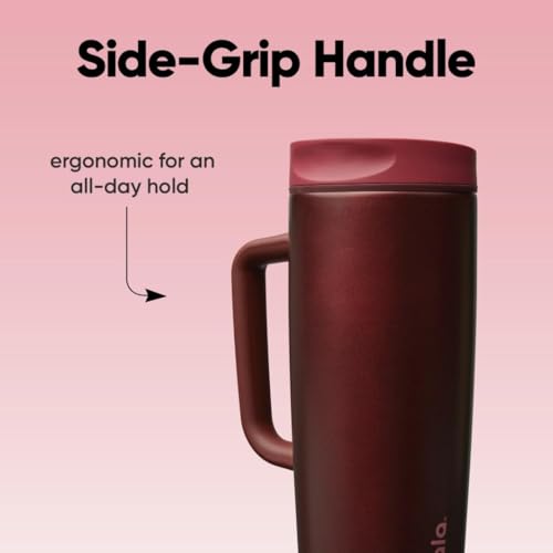 SmoothSip Slider Stainless Steel Insulated Travel Mug with Handle