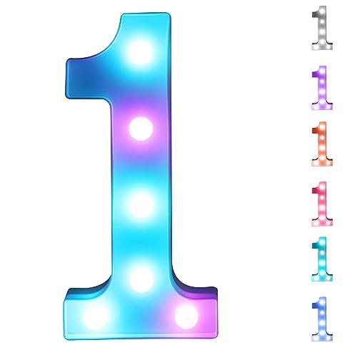 Colorful LED Number Lights with Remote