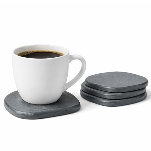 4 Pack Diatomite Absorbent Coasters for Drinks (4 Count)