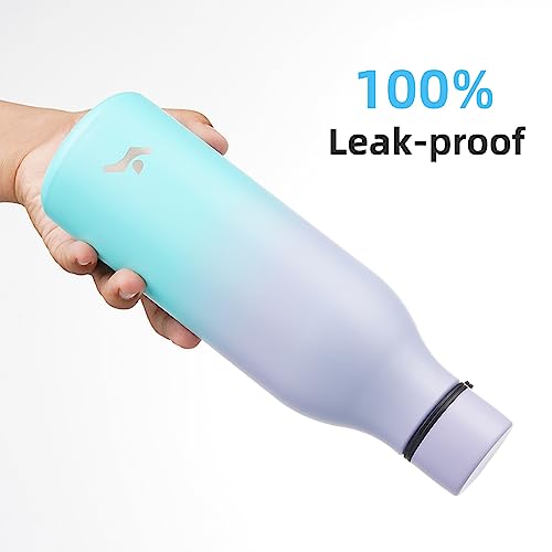 18 oz Insulated Stainless Steel Metal Water Bottle with Strap
