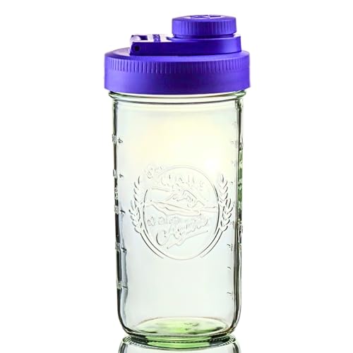 Mason Jar Drinking Cup Pint and Half Drinking Lid and Azure 24oz Jar