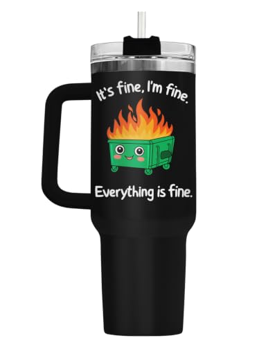 Dumpster Fire This Little 40 oz Tumbler with Handle