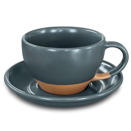Mora Ceramic Latte Art Mug With Saucer