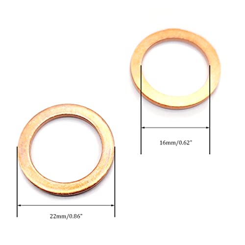 M16 Flat Washer Copper Sealing Ring (30 Count)