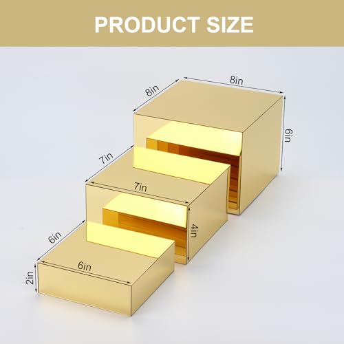 3 Pcs Acrylic Display Nesting Riser Stand
