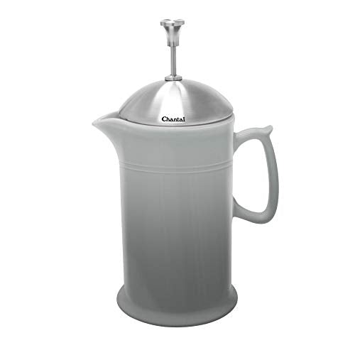 Stoneware French Press with Stainless Steel Plunger and Lid