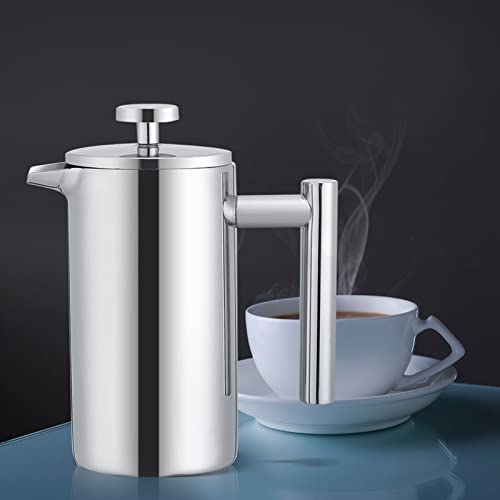Double Walled Stainless Steel French Press Coffee Maker 12 oz