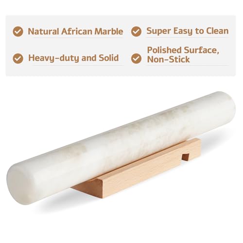 African Natural Marble French Rolling Pin