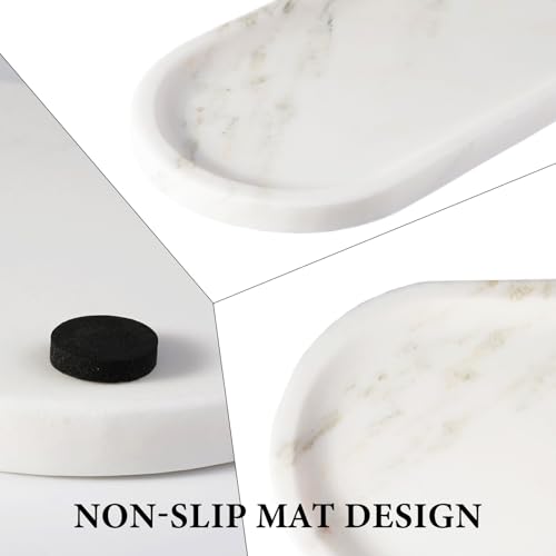 Natural Marble Tray for Bathroom Countertop