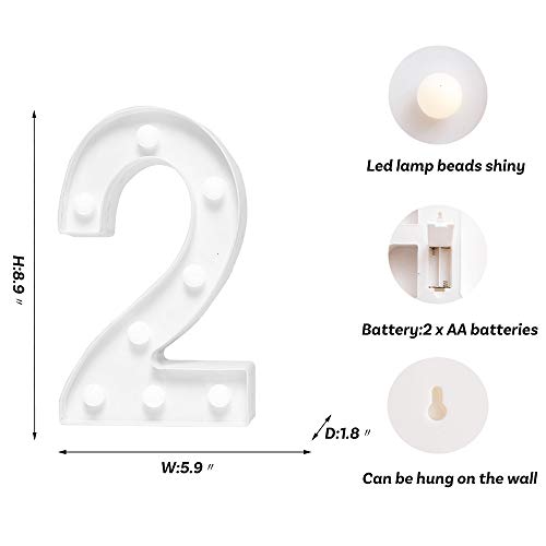 Decorative Led Marquee Light Up Number