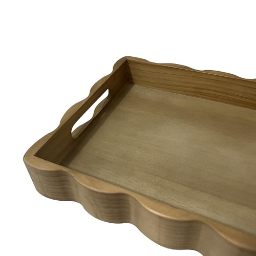 Pine Wood Decorative Tray with Handle