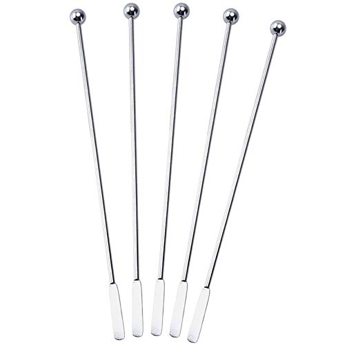 20 pcs Stainless Steel Coffee Beverage Stir Sticks Cocktail Stirrers Drink Swizzle Stick 7.4" Swizzle Stick Picks Tools (20 Count)