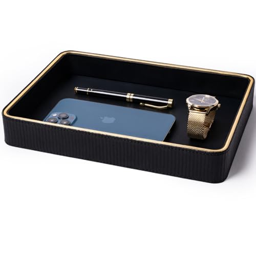 Leather Catchall Valet Tray for Men