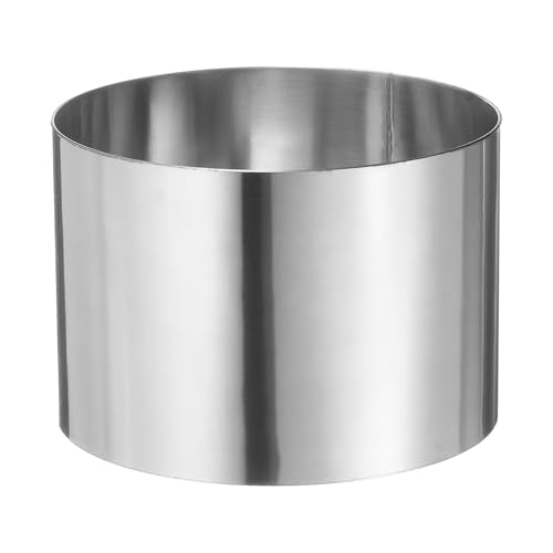 Round Cake Ring 5 x 2.75 Inch Seamless Stainless Steel Pastry Mousse Dessert Ring Mirror Coating for Baking Cooking Making Tool