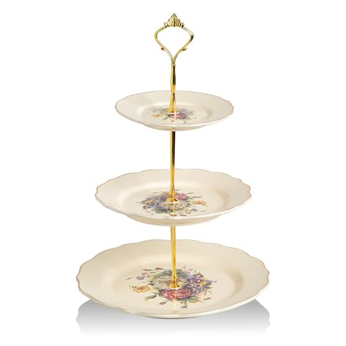 Sweejar 3 Tier Ceramic Cake Stand Wedding
