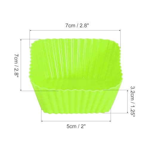 18Pcs Silicone Square Baking Cups (18 Count)