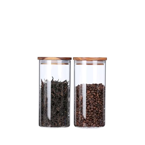 Glass Tea Canisters for Loose Leaf Tea (2 Count)