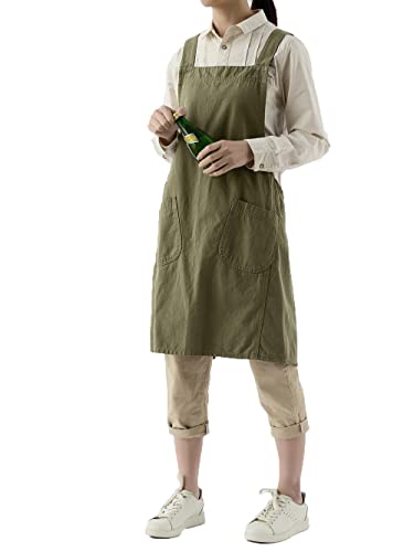 Soft Cotton Linen Apron for Women
