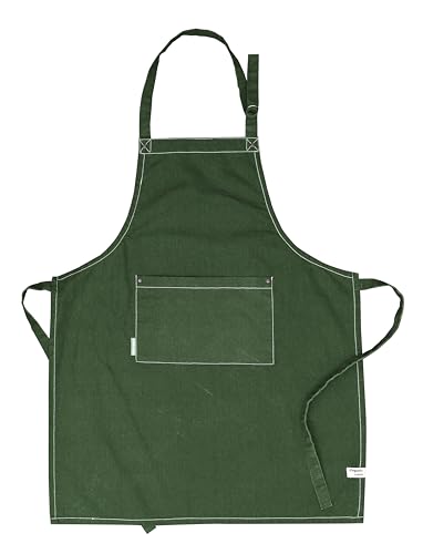 Cotton Solid Aprons for Women with Pocket