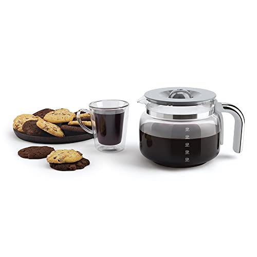 50's Retro Style Aesthetic Drip Coffee Machine with 10 Cup Glass Carafe (10 Count)