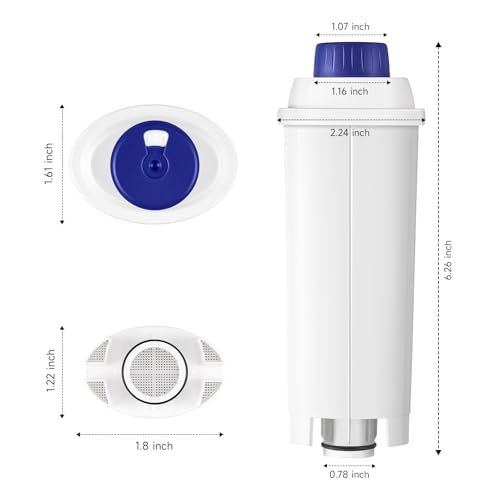 Water Filter Replacement for De’Longhi Coffee Machines (4 Count)