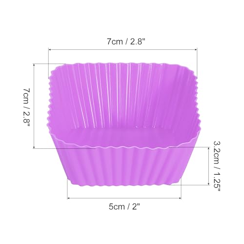 18Pcs Silicone Square Baking Cups (18 Count)