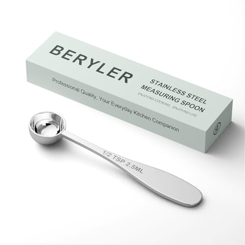 1PCS 1/2TSP(2.5ML) Measuring Spoon, 18/8(304) Stainless Steel Tablespoon