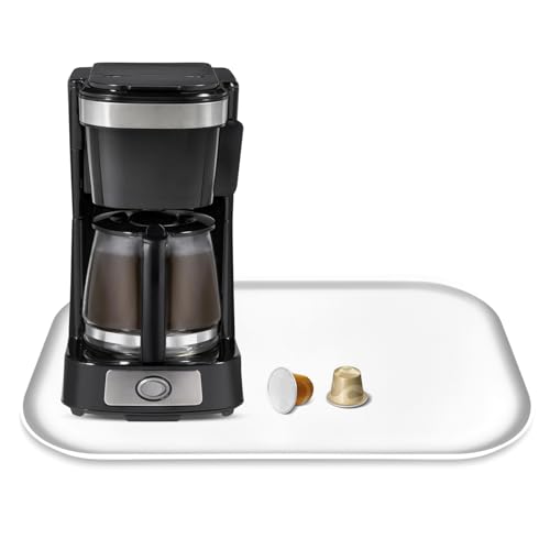 Silicone Coffee Maker Mat with Lip for Countertops