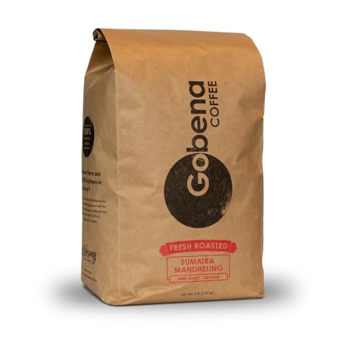 Coffee 5lb Sumatra Mandheling Grade 1 Ground Fresh Roasted (80 Ounce)