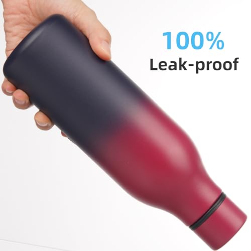 18 oz Insulated Stainless Steel Metal Water Bottle with Strap