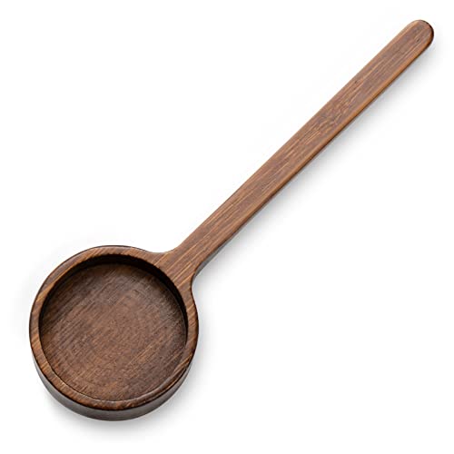 Wooden Coffee Scoop Small Long Handle Measuring Scoop for Jars and Containers (4 Count)