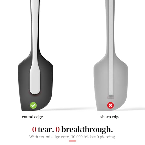 600ºF Heat Resistant Silicone Spatula Spoonula Set of 2