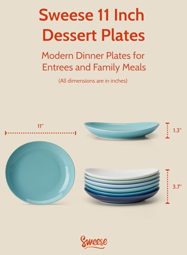 Porcelain Dinner Plates (6 Count)