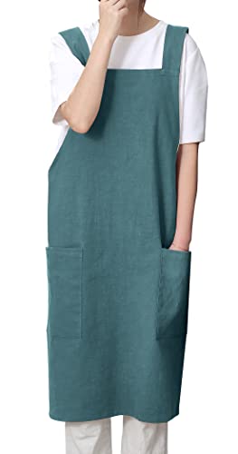 Soft Cotton Linen Apron for Women