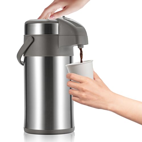 OJOJ 4L 133OZ Thermal Coffee Carafe with Pump