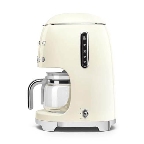 50's Retro Style Aesthetic Drip Coffee Machine with 10 Cup Glass Carafe