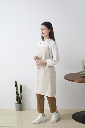 Cotton Linen Apron for Women