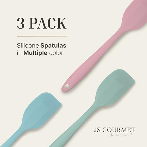 3 Pcs Colorful Silicone Spatula Set (3 Count)