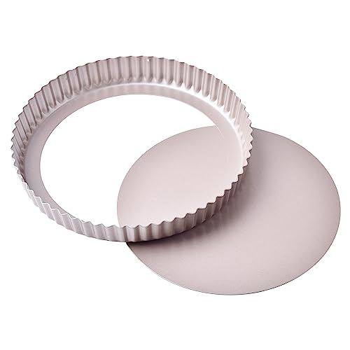 11 Inch Round Tart Pan with Loose Removable Bottom