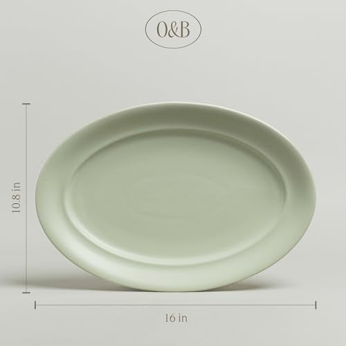 over&back Rim Stoneware Serving Platter