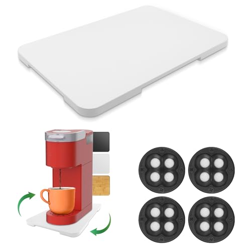 360° Rolling Tray Bamboo Appliance Slider for Kitchen Appliances